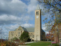 Photograph of Cornell University McGraw clock tower