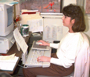 Post-intervention keyboard and mouse arrangement.
