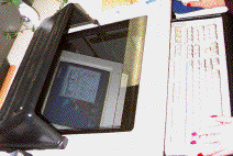 Pre-intervention screen glare.