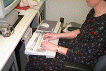 Post-intervention neutral posture keyboard arrangement.