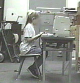 6th grader - conventional computer desk arrangement  